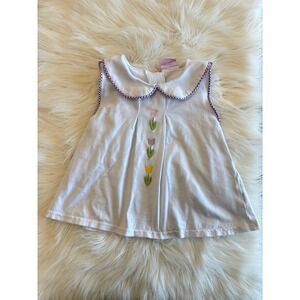 Stitchy Fish tulip embroidered top size 3 EUC